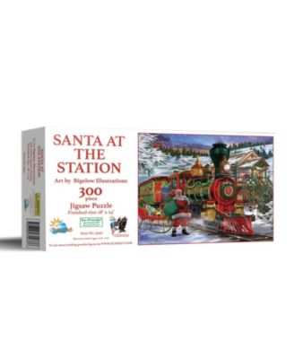 Santa at the Station Christmas 300 Piece Jigsaw Puzzle, Ages 15+