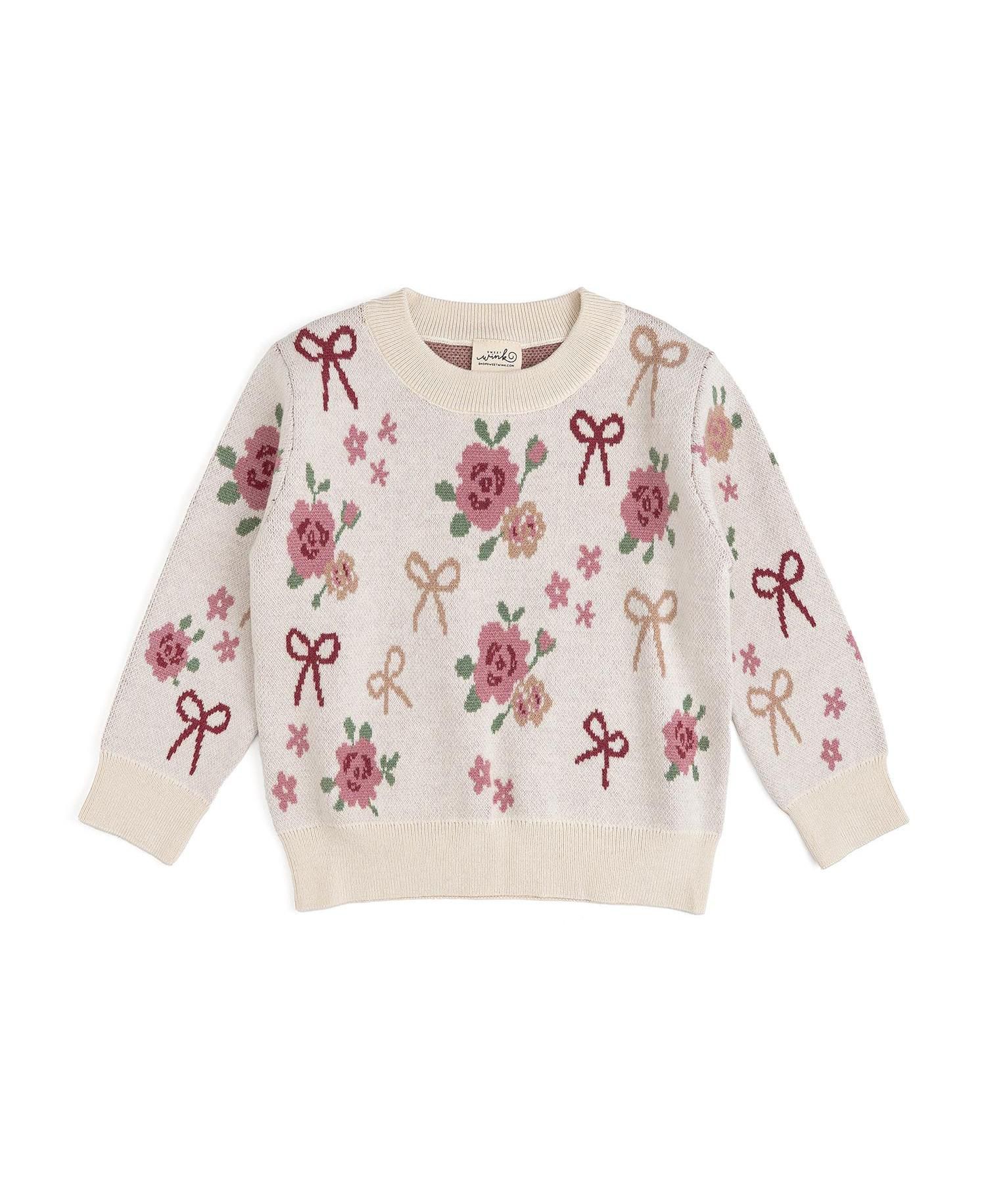 Big Girls Coquette Rose Sweater