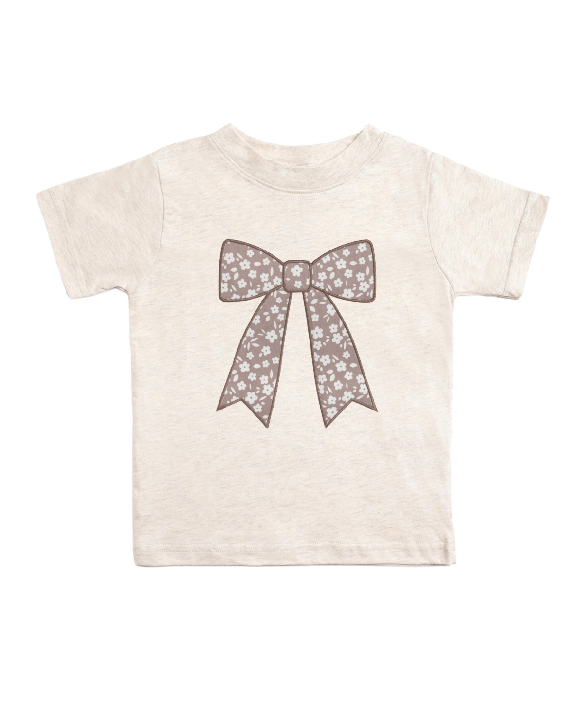 Sweet Wink Toddler Girl's (2T-4T) Floral Bow Patch Short Sleeve T-Shirt