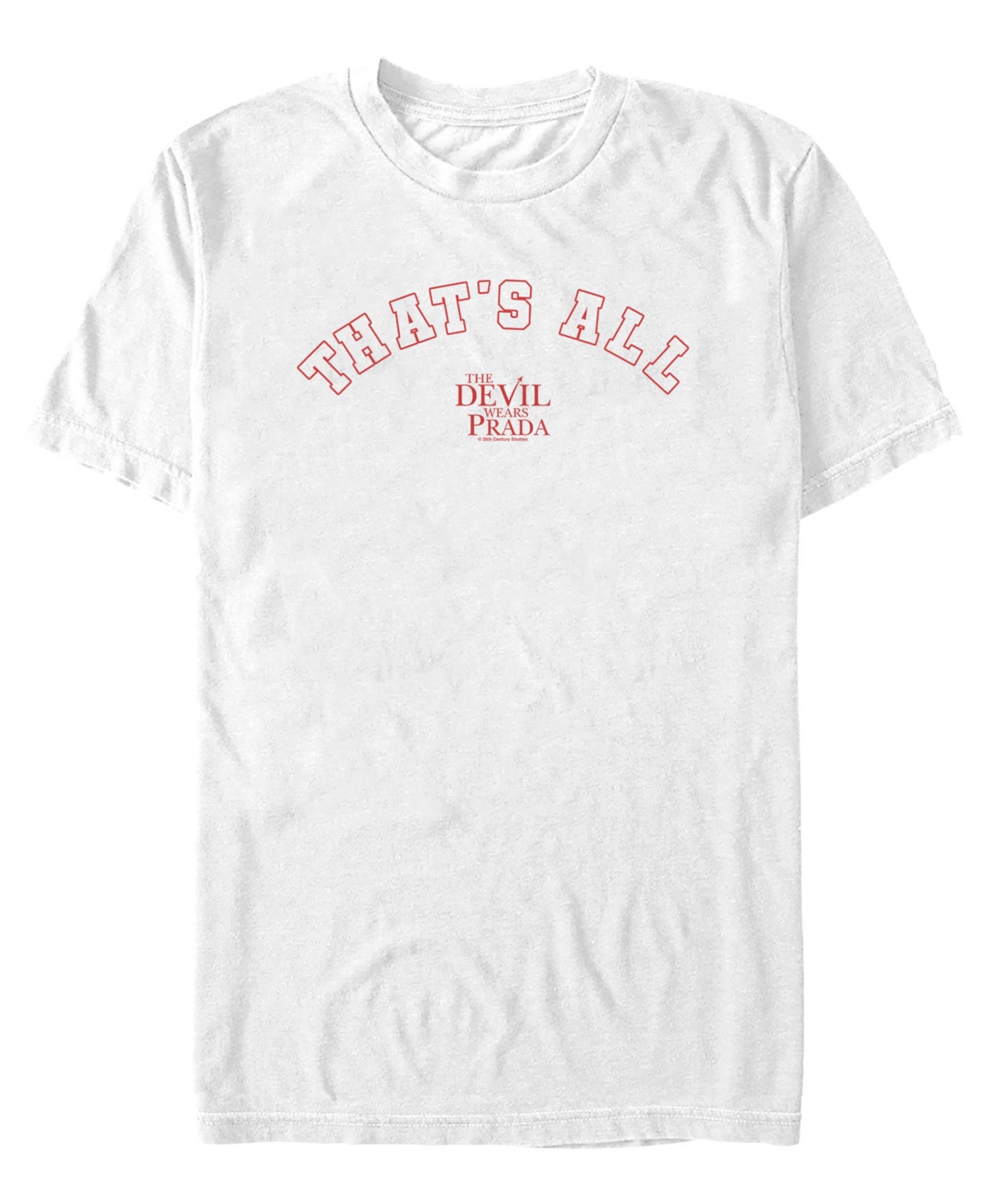 Fifth Sun Men's The Devil Wears Prada Thats Collegiate Graphic Cotton T-Shirt - White