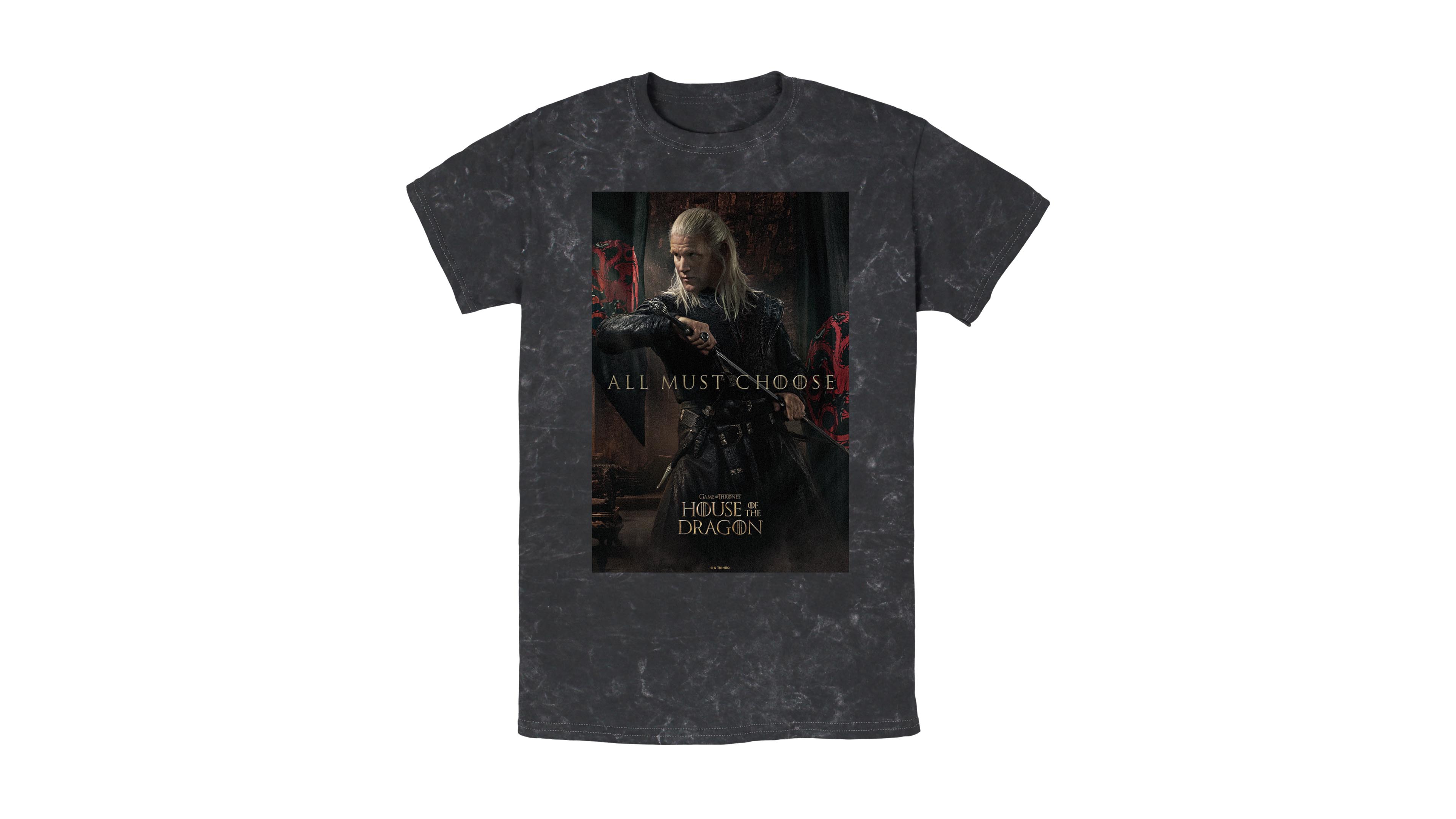 Fifth Sun Men's House of the Dragon Daemon Targaryen Mineral-Wash T-Shirt