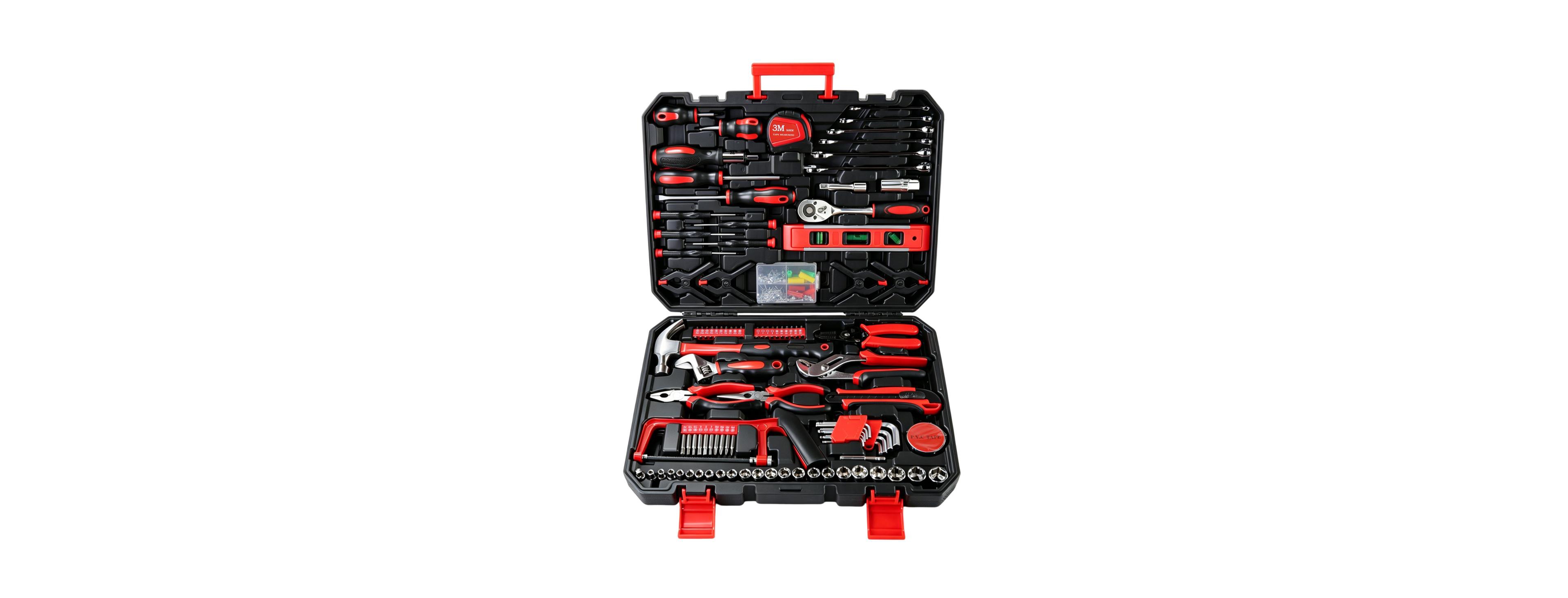 Streamdale Furniture 266-Piece Home Tool Set with Rolling Box and Hand Tools for Diy and Repairs