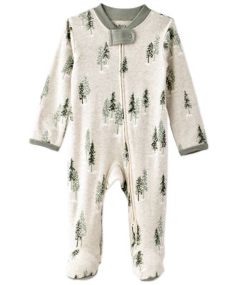 Baby Boys' and Baby Girls' Festive Holiday Print Footed Sleep and Play