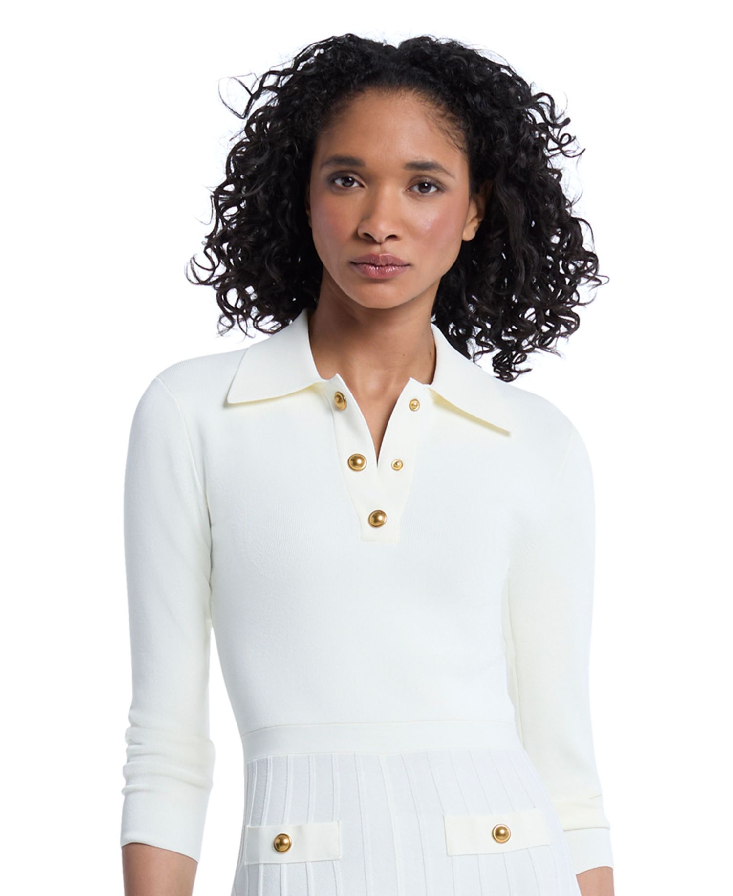Women's Midi Stretch-Knit Polo Dress