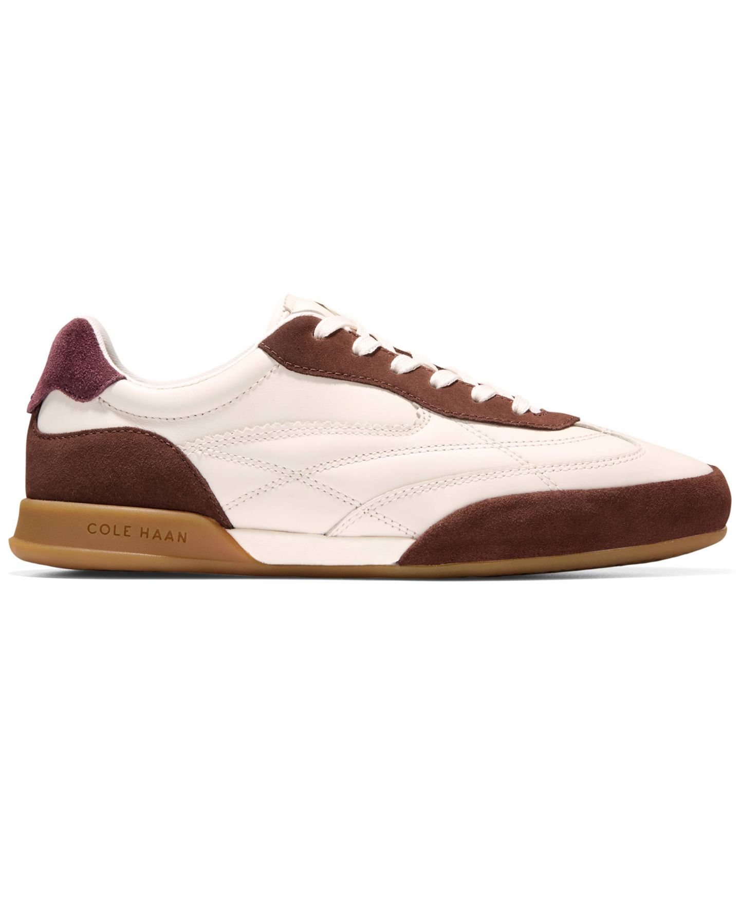 Женские кроссовки Cole Haan GrandPrø Turf 2.0 Lace-Up, цвет: Слоновая кость кожаный / Замшевый — фото 2