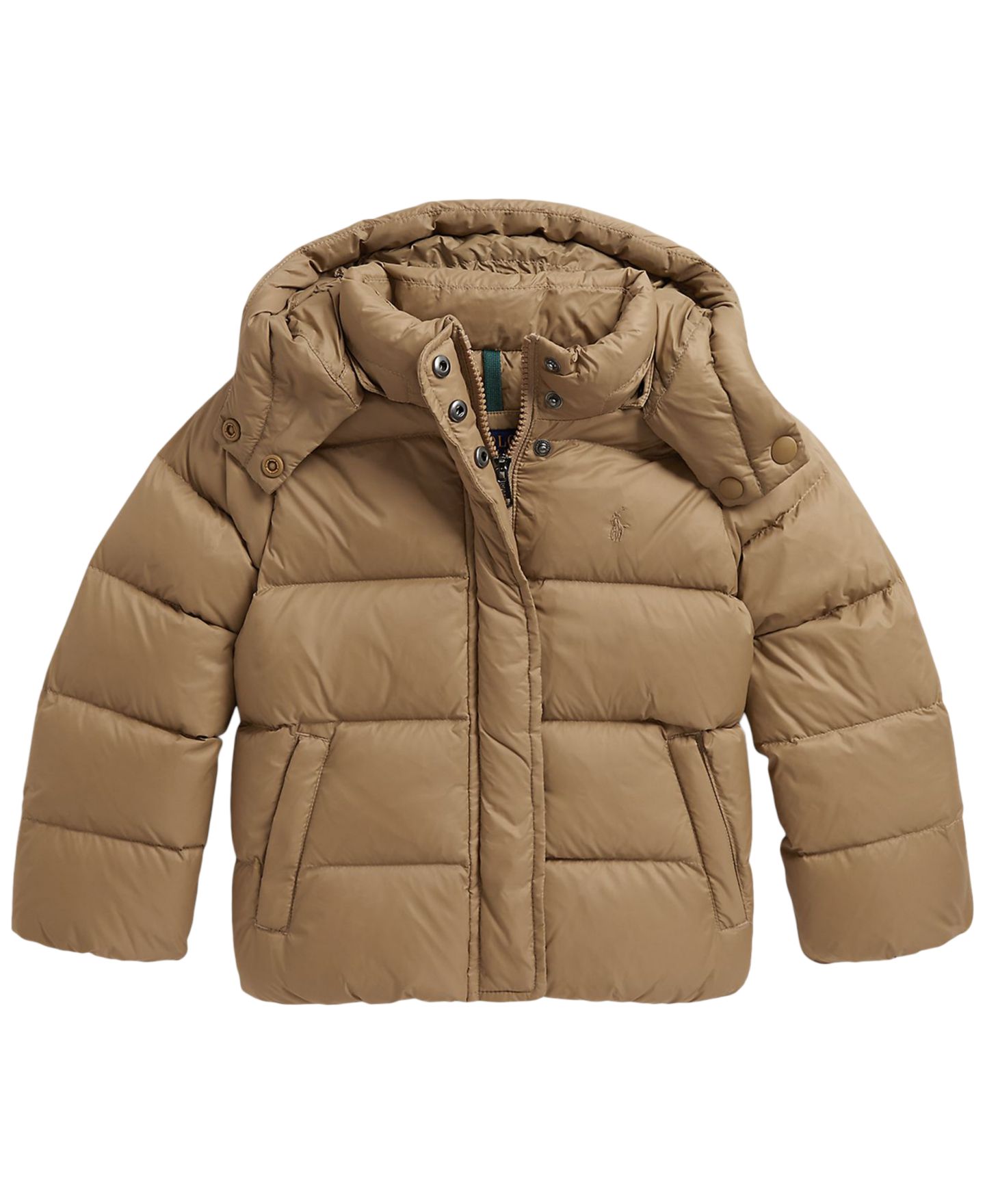 Куртка Polo Ralph Lauren Down Hooded Jacket для девочек, цвет: Верблюжий — фото 1