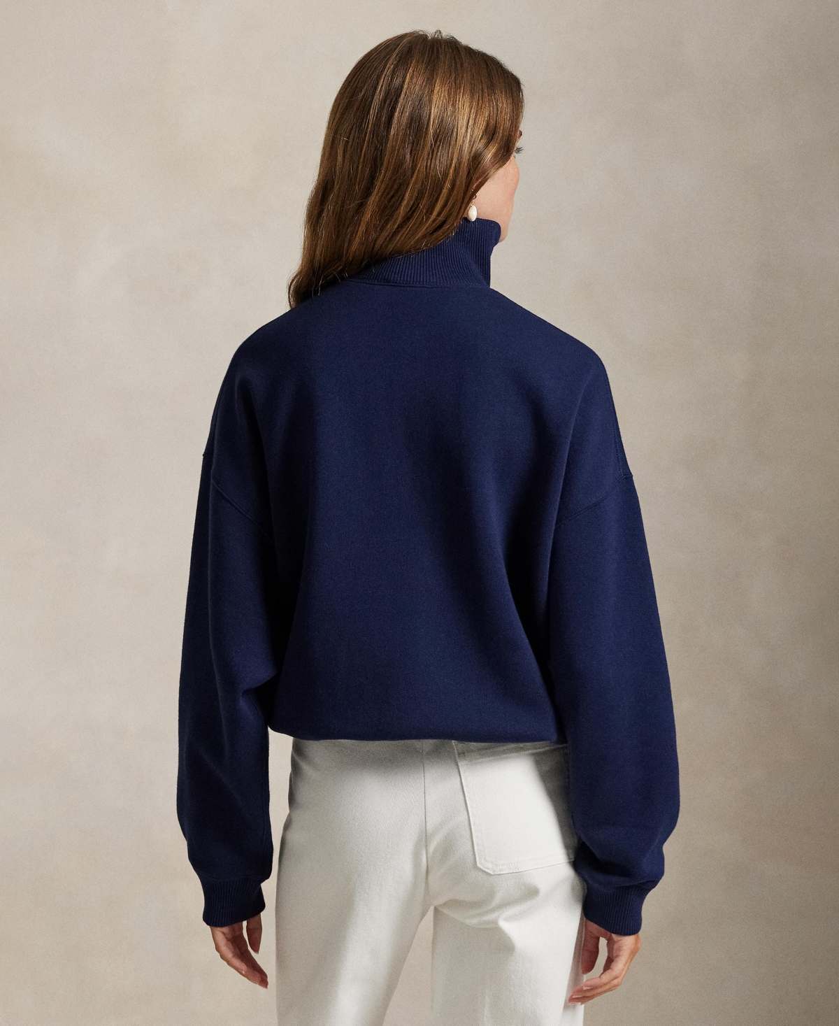 Polo Ralph Lauren Women's Arctic Ribbed Mockneck Long-Sleeve Fleece Pullover