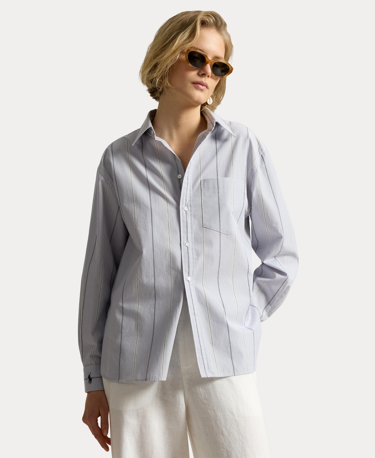 Polo Ralph Lauren Women's Oversize-Fit Striped Cotton Shirt
