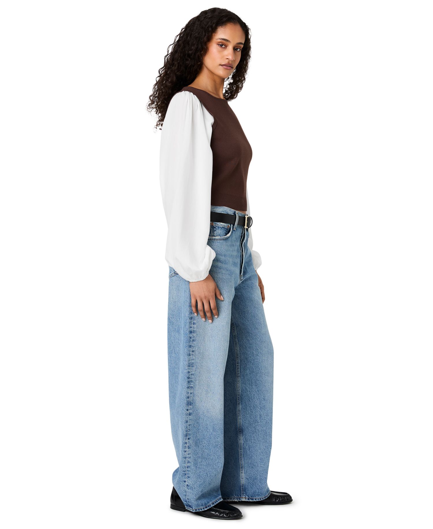 Women's Shirting Combo Long-Sleeve Top