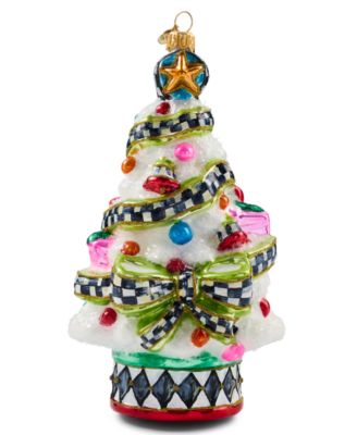 Confetti Christmas Tree Glass Ornament