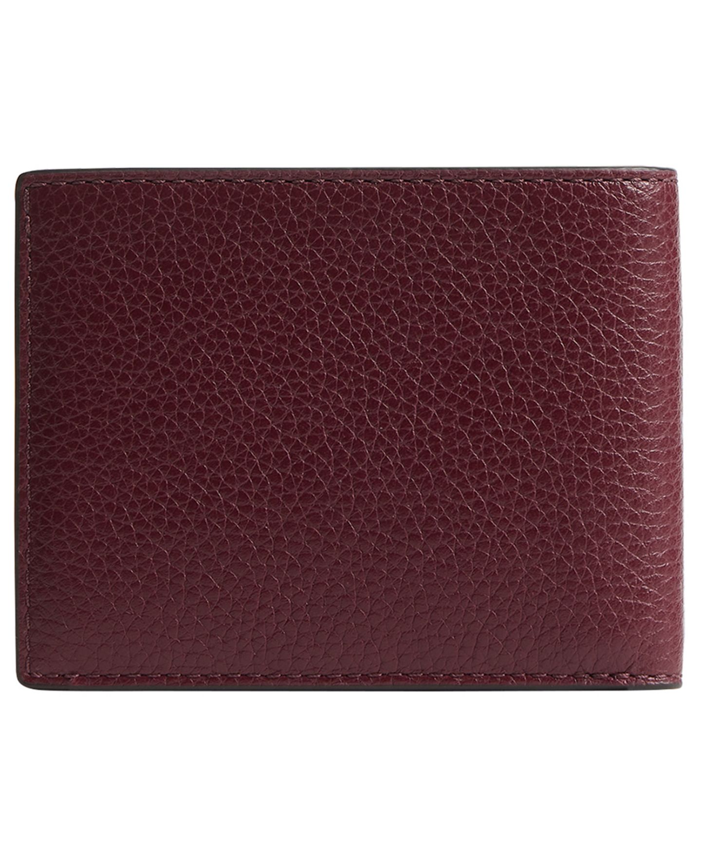 Мужской кошелёк COACH Leather Billfold Wallet, цвет: Светлый тёмно-бордовый — фото 3