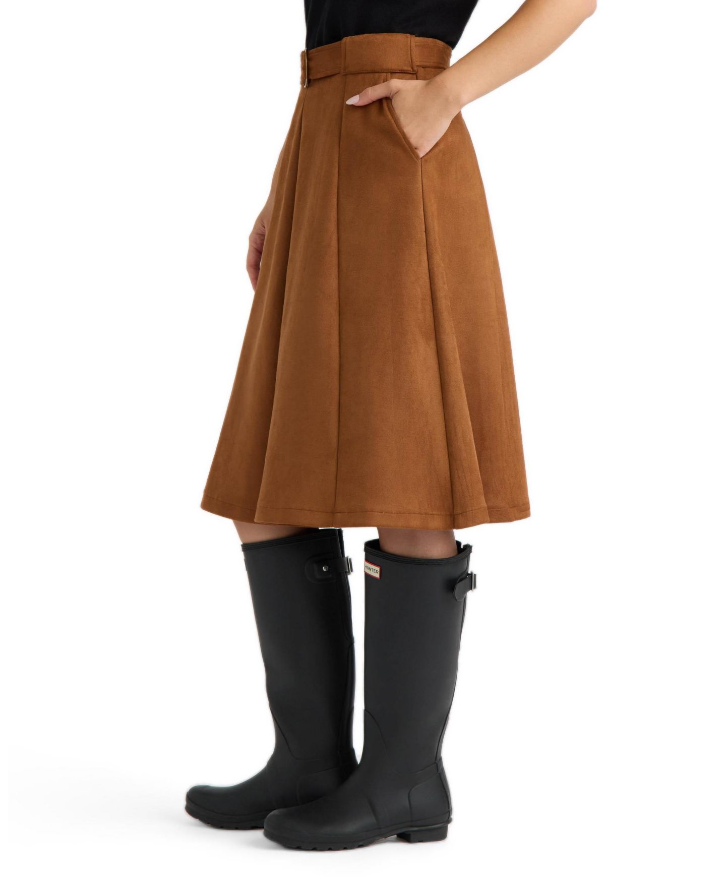 Женская юбка Hunter Pull-On Midi A-Line, цвет: Медный — фото 3