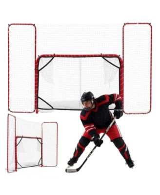 Street Hockey Goal with Backstop and Targets, 10 x 6 feet