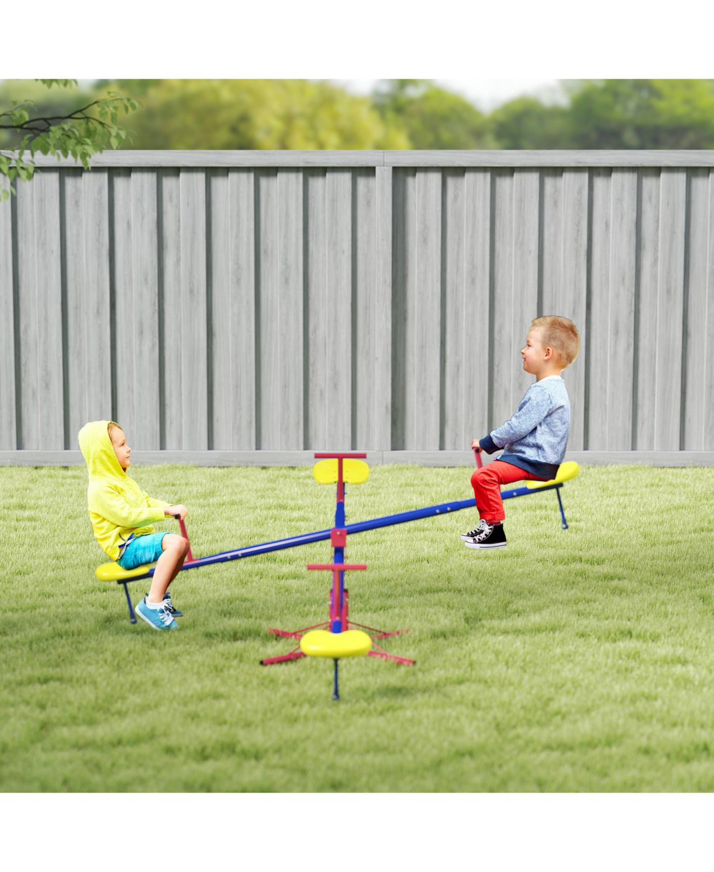 Детская игрушка Glintex 360-Degree Spinning Seesaw for 4 Kids, Powder-Coated Steel, цвет: Разноцветный — фото 3