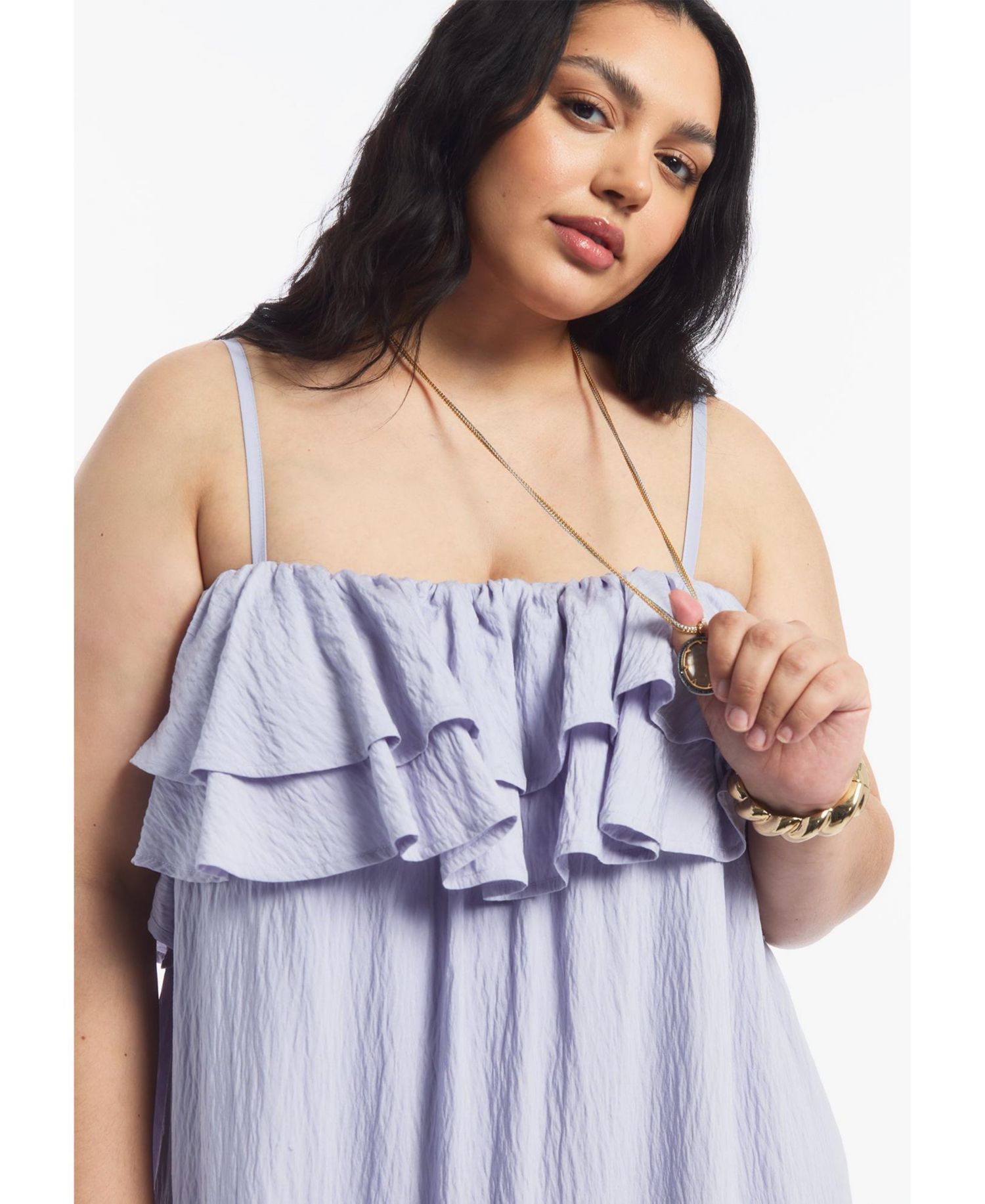 Women's June and Vie High-Low Ruffled Hem Maxi Dress