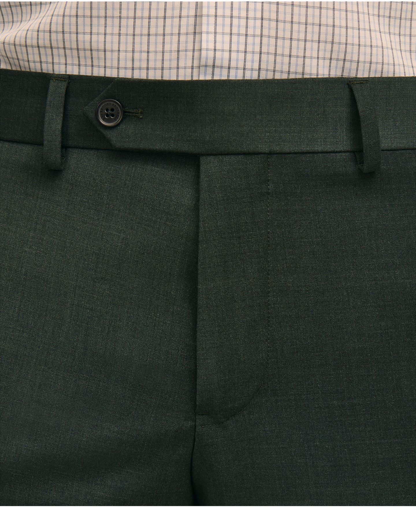 Мужские брюки Brooks Brothers Classic-Fit Wool Blend Suit Separates Pant, цвет: Зелёный — фото 2