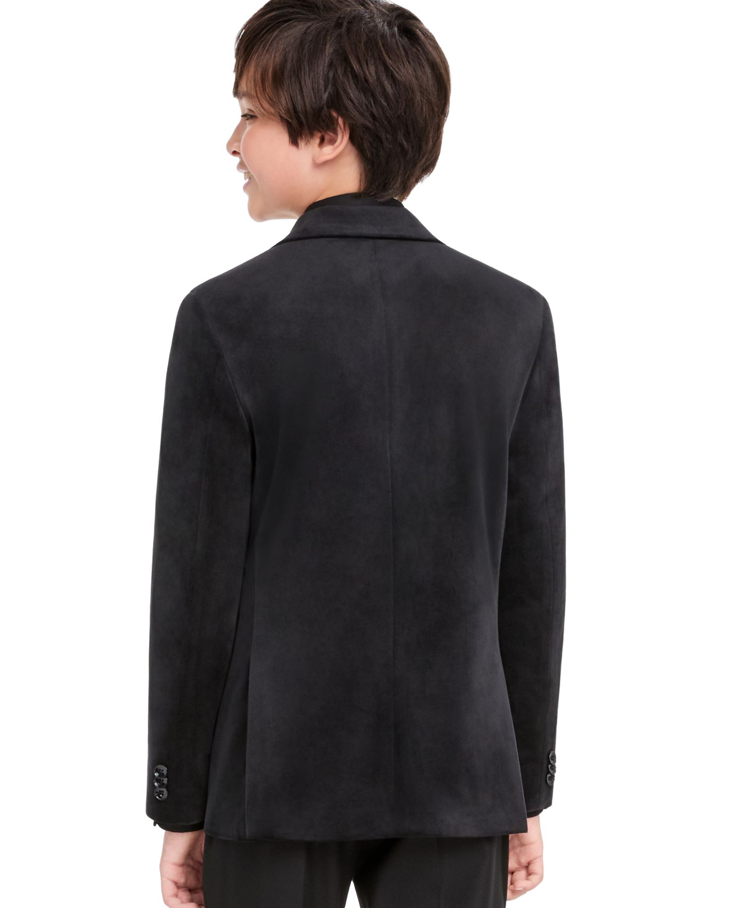 Boys' 4-20 Velvet Knit Single-Breasted Blazer