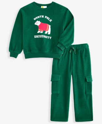 Toddler Boys' 12M-5T Long-Sleeve Crewneck Sweater and Pants, 2-Piece Set