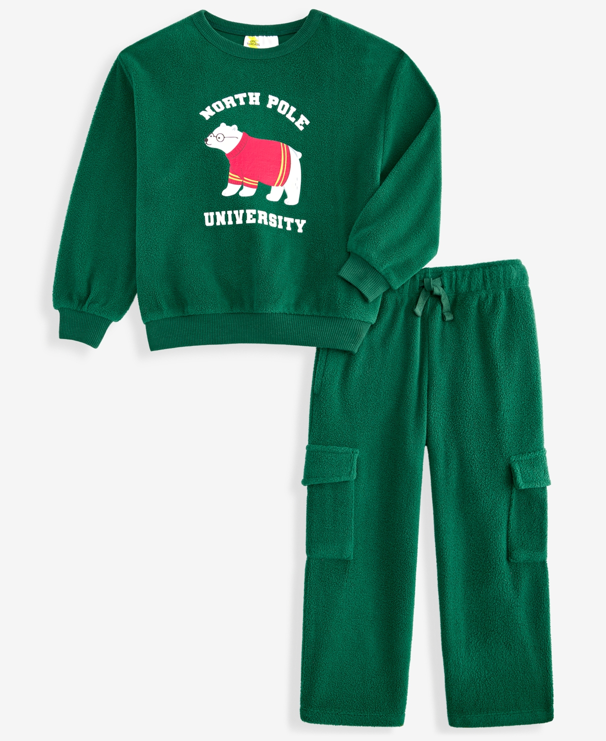 Epic Threads Toddler Boys' 12M-5T Long-Sleeve Crewneck Sweater and Pants, 2-Piece Set, Macy's Exclusive