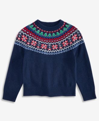Toddler Boys' 12M-5T Fair Isle Crewneck Sweater