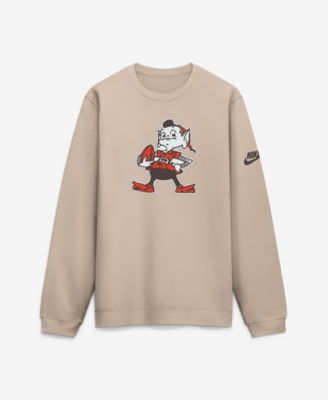 Men's Cleveland Browns I-Formation Rewind Club Throwback Fleece Crew Sweatshirt