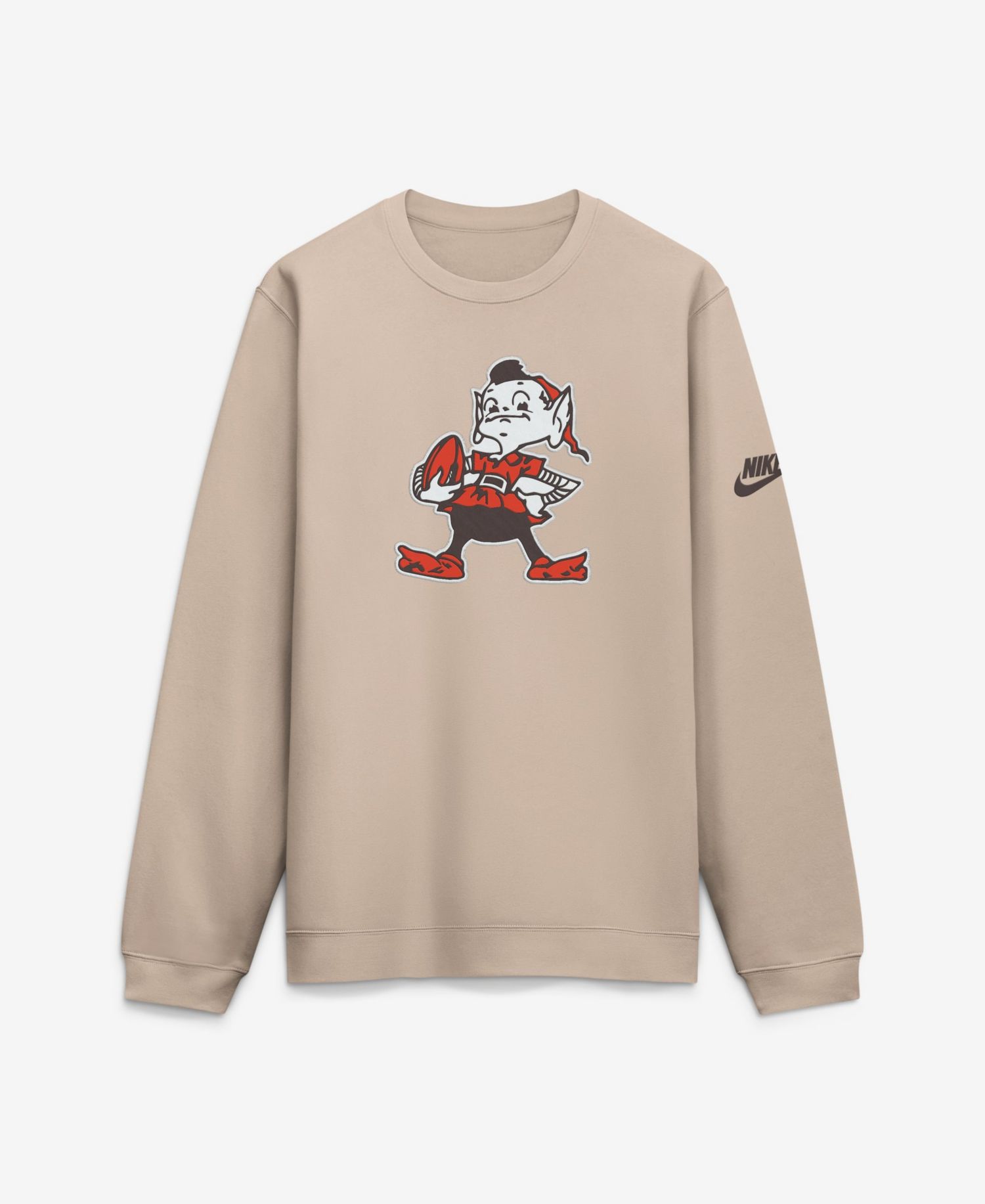 Men's Cleveland Browns I-Formation Rewind Club Throwback Fleece Crew Sweatshirt