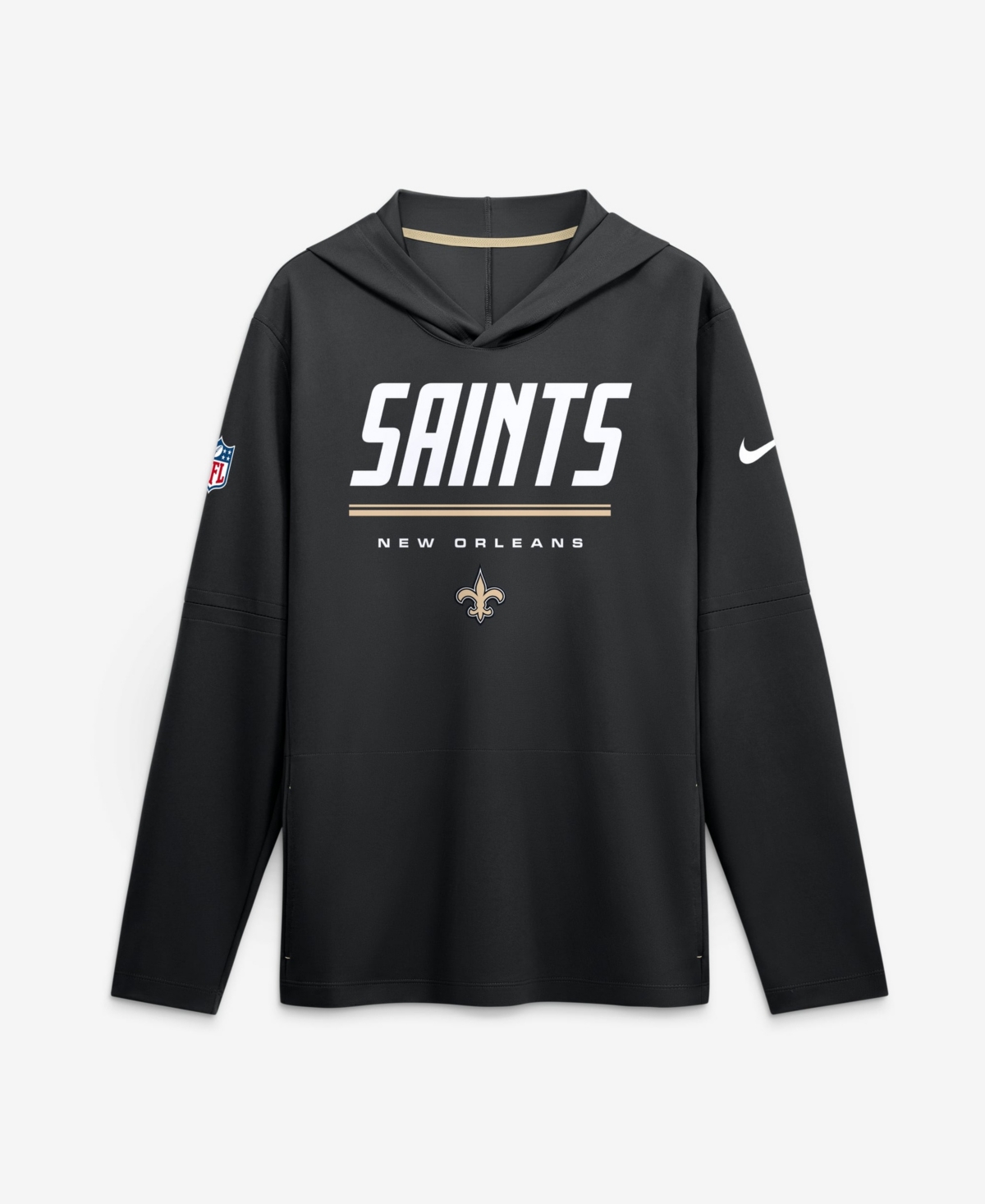 Nike Men's New Orleans Saints Sideline Game On Long-Sleeve Hoodie