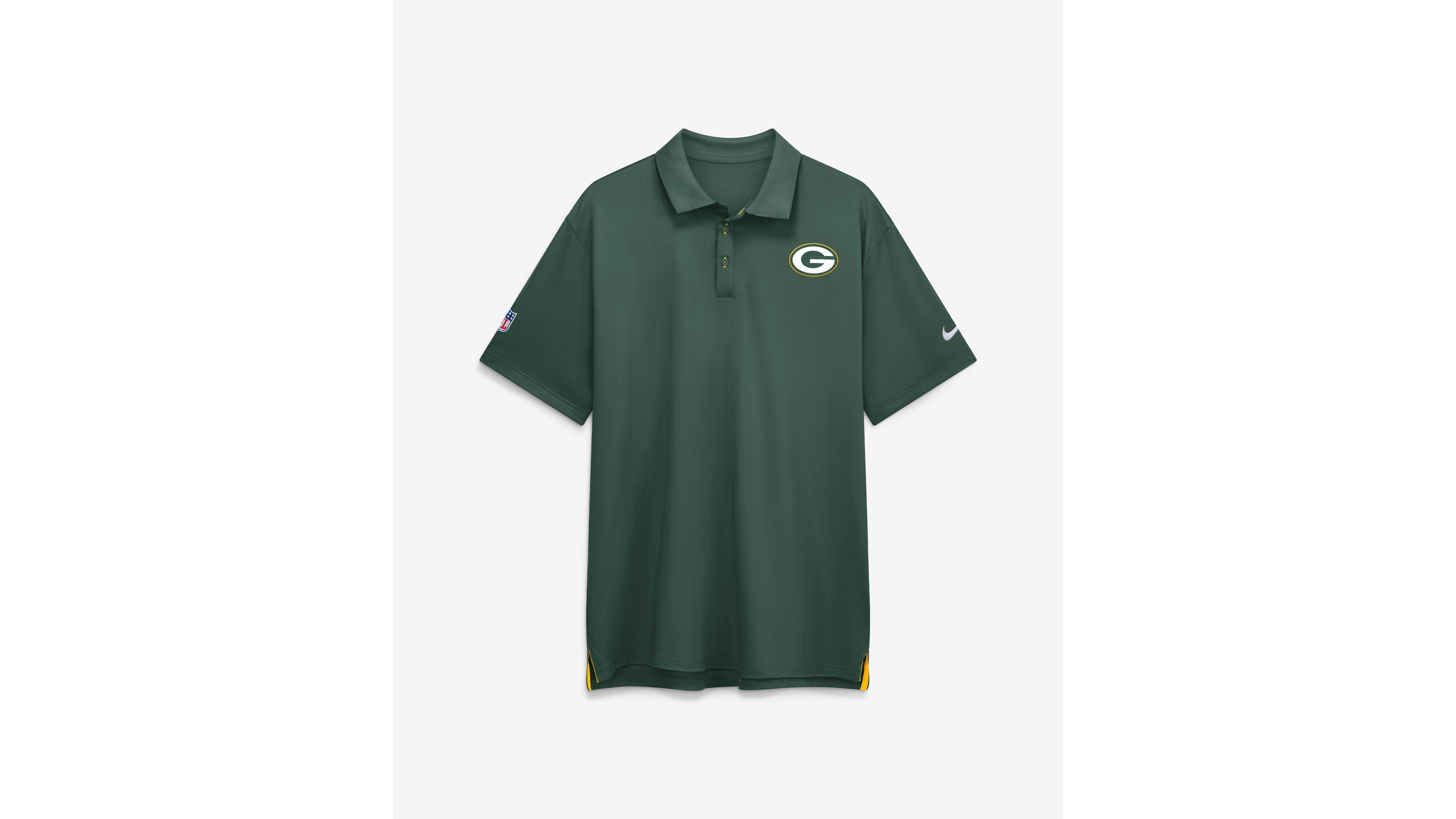 Nike Men's Green Bay Packers Sideline Tour Dri-fit Polo Shirt