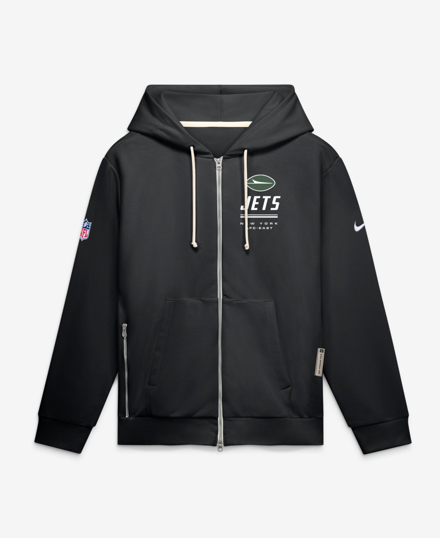 Men's New York Jets Quarterback Scramble Loose-Fit Full-Zip Hoodie