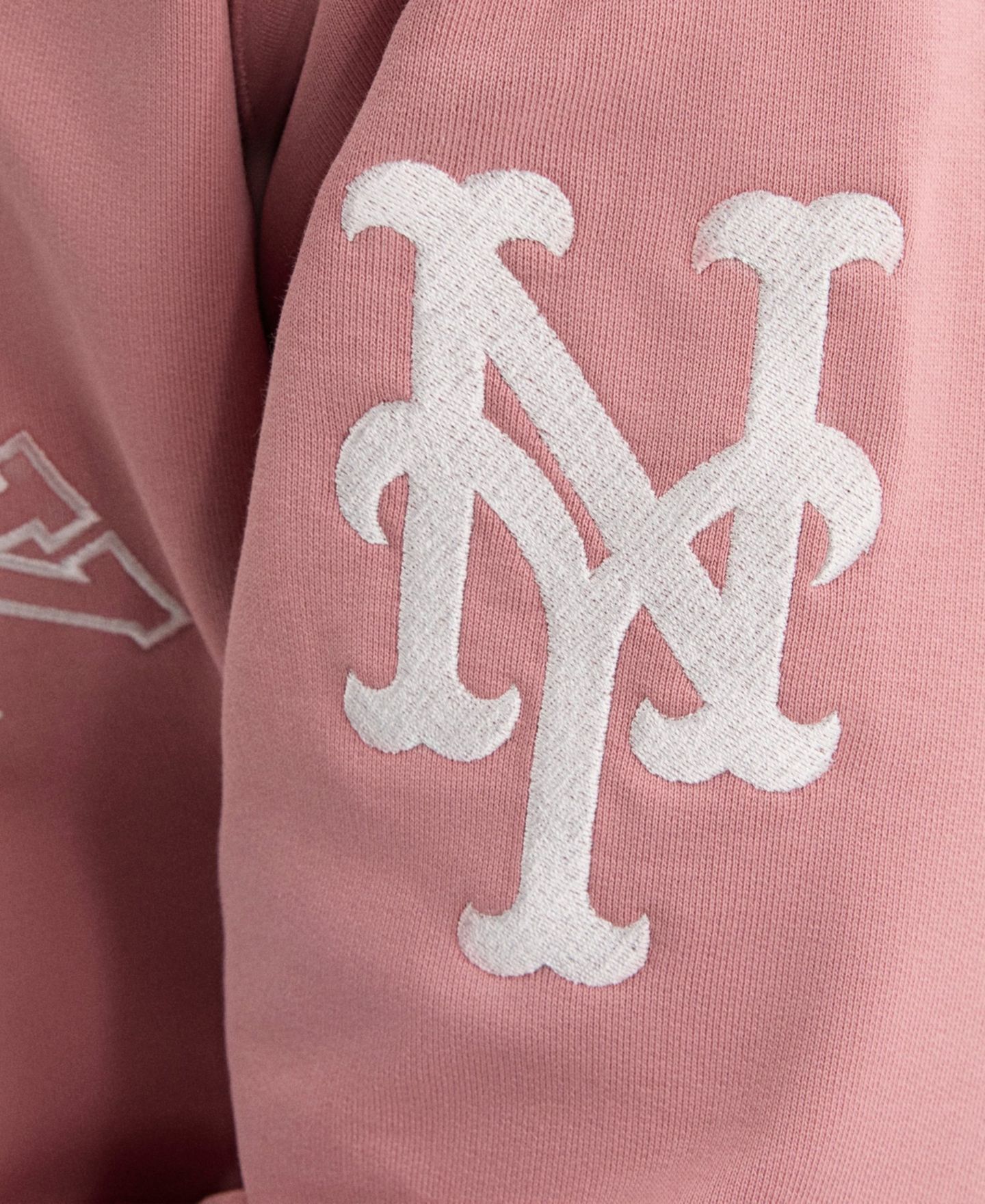 Мужской свитшот Fanatics New York Mets Iconic Relaxed-Fit Crewneck Striped-Rib Trim — фото 2
