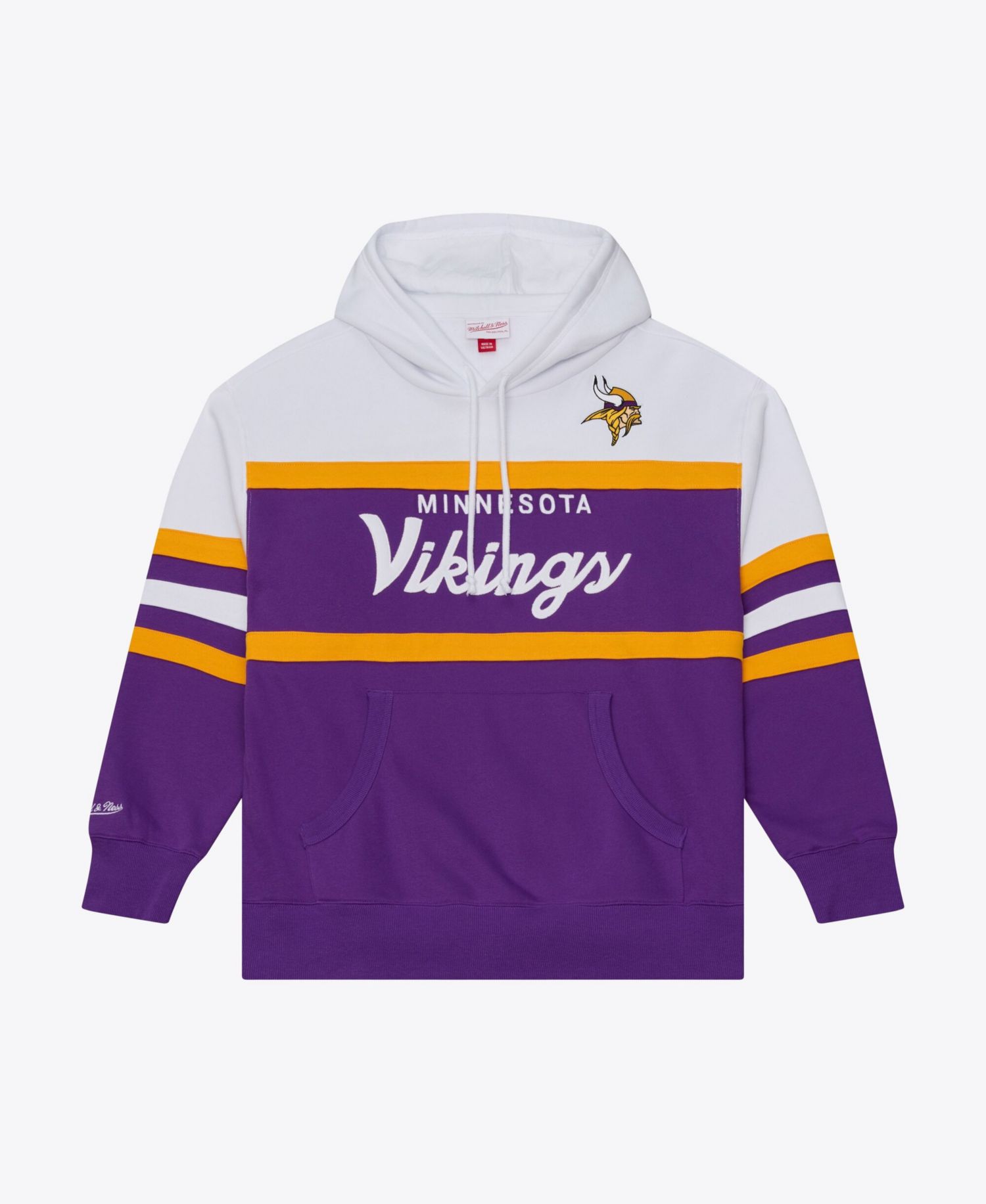 Men's Minnesota Vikings Head Coach Embroidered Graphics Fleece-Lined Hoodie