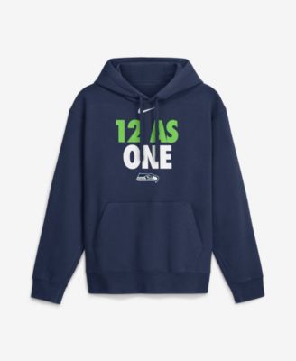 Men's Seattle Seahawks 12 As One Fleece Screen Print Hoodie