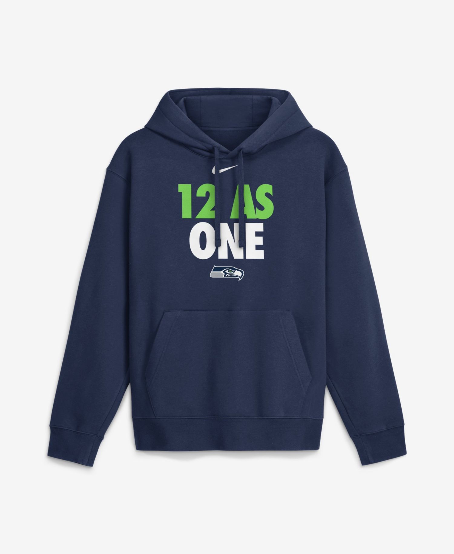 Men's Seattle Seahawks 12 As One Fleece Screen Print Hoodie