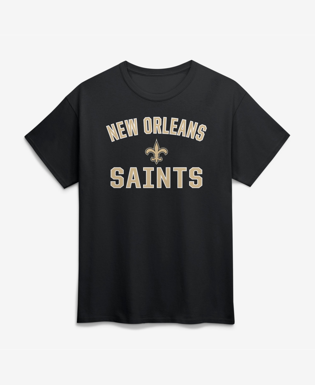 Logo Athletic Men's New Orleans Saints Arch Victory Crewneck T-Shirt - Black