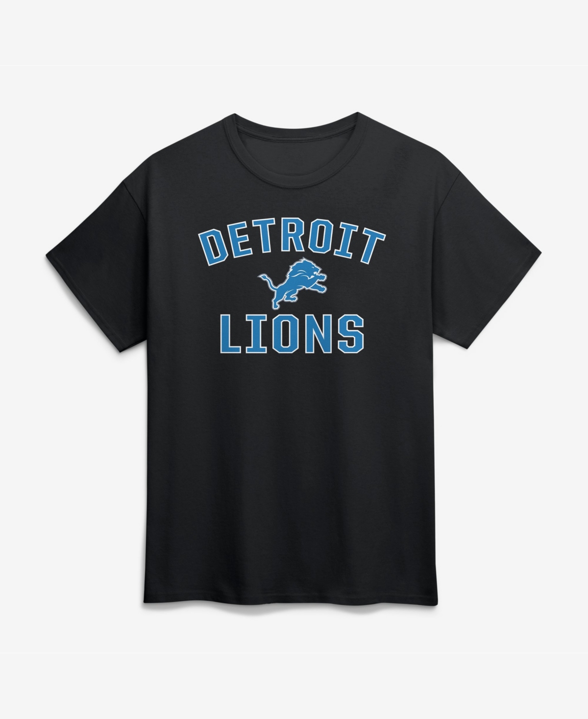 Logo Athletic Men's Detroit Lions Victory Arch Crewneck T-Shirt - Black