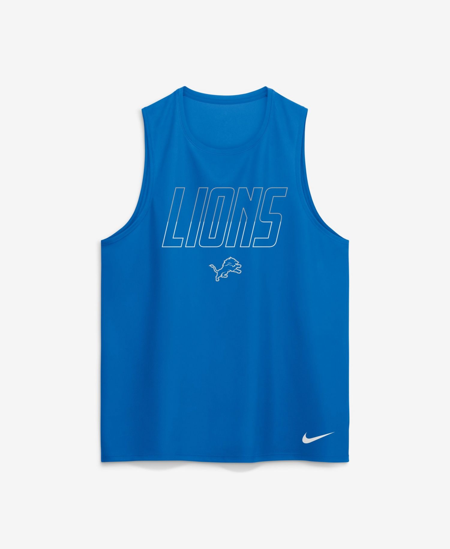 Men's Detroit Lions Kickoff Miler Double Pique Droptail Tank Top