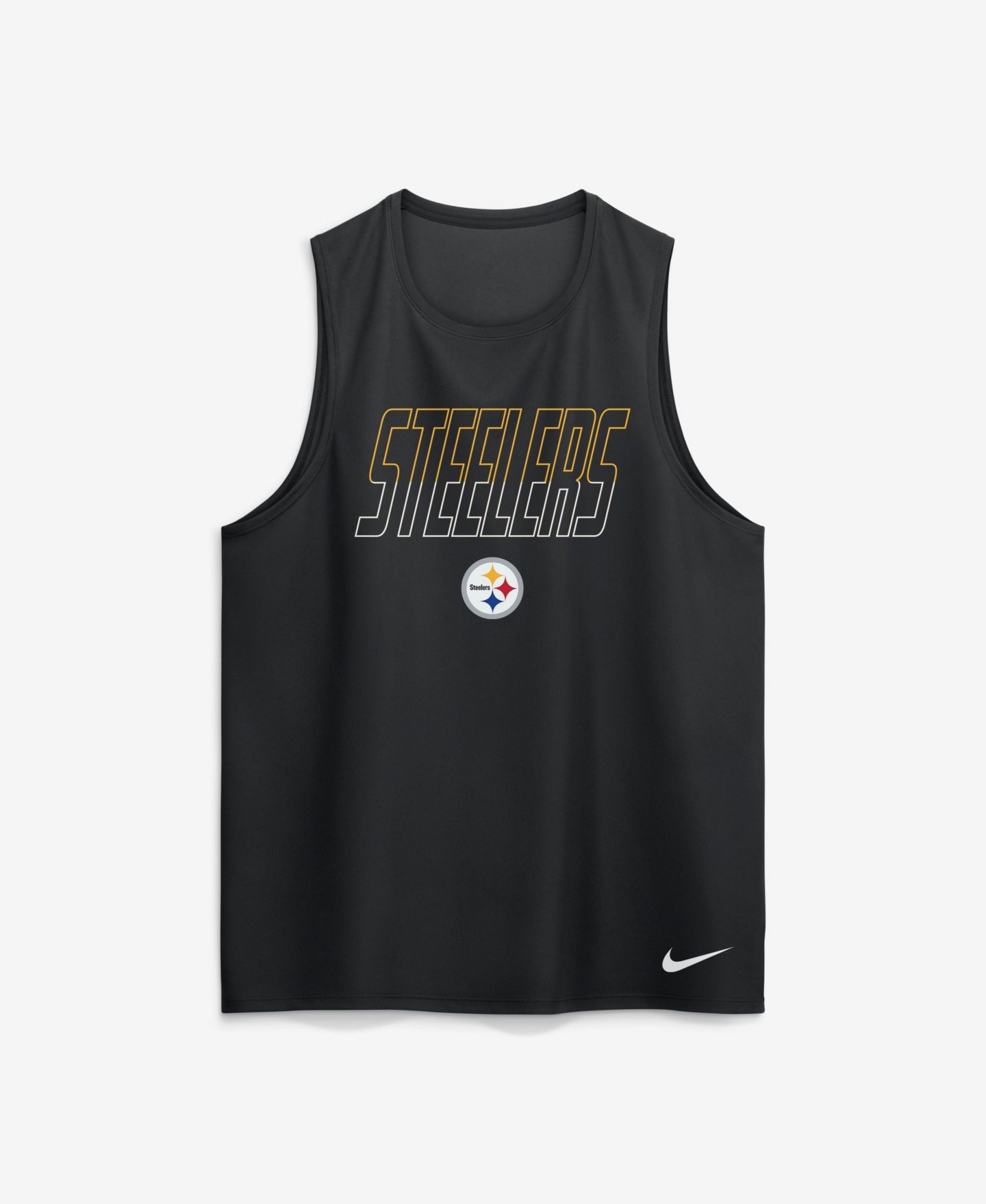 Мужской топ Nike Pittsburgh Steelers Kickoff Miler Sleeveless Dri-FIT — фото 2