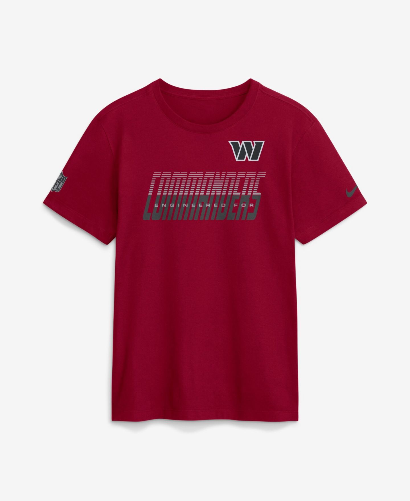 Мужская футболка Nike Washington Commanders Sideline Team Issue Screen Print — фото 1