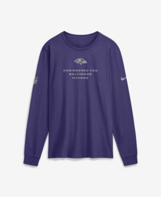 Men's Baltimore Ravens Sideline Bold Arch Star Long Sleeve T-Shirt