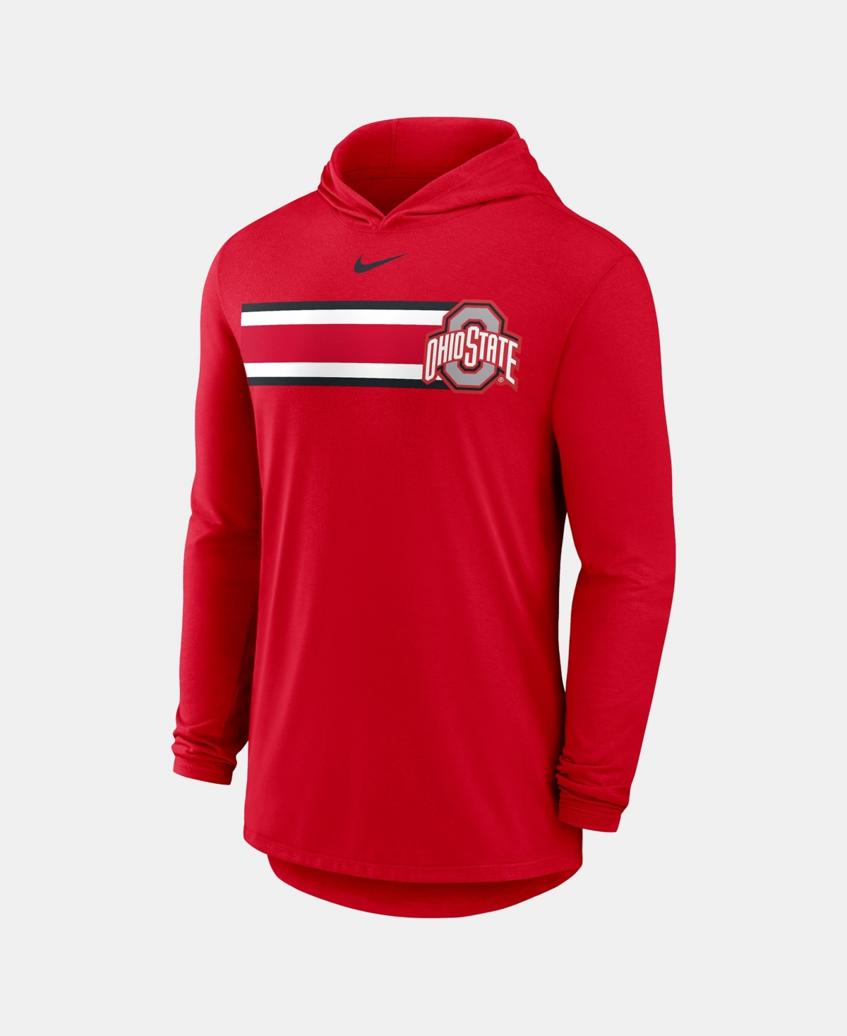 Nike Men's Ohio State Buckeyes Primetime Pattern Tri-Blend Long-Sleeve Hoodie