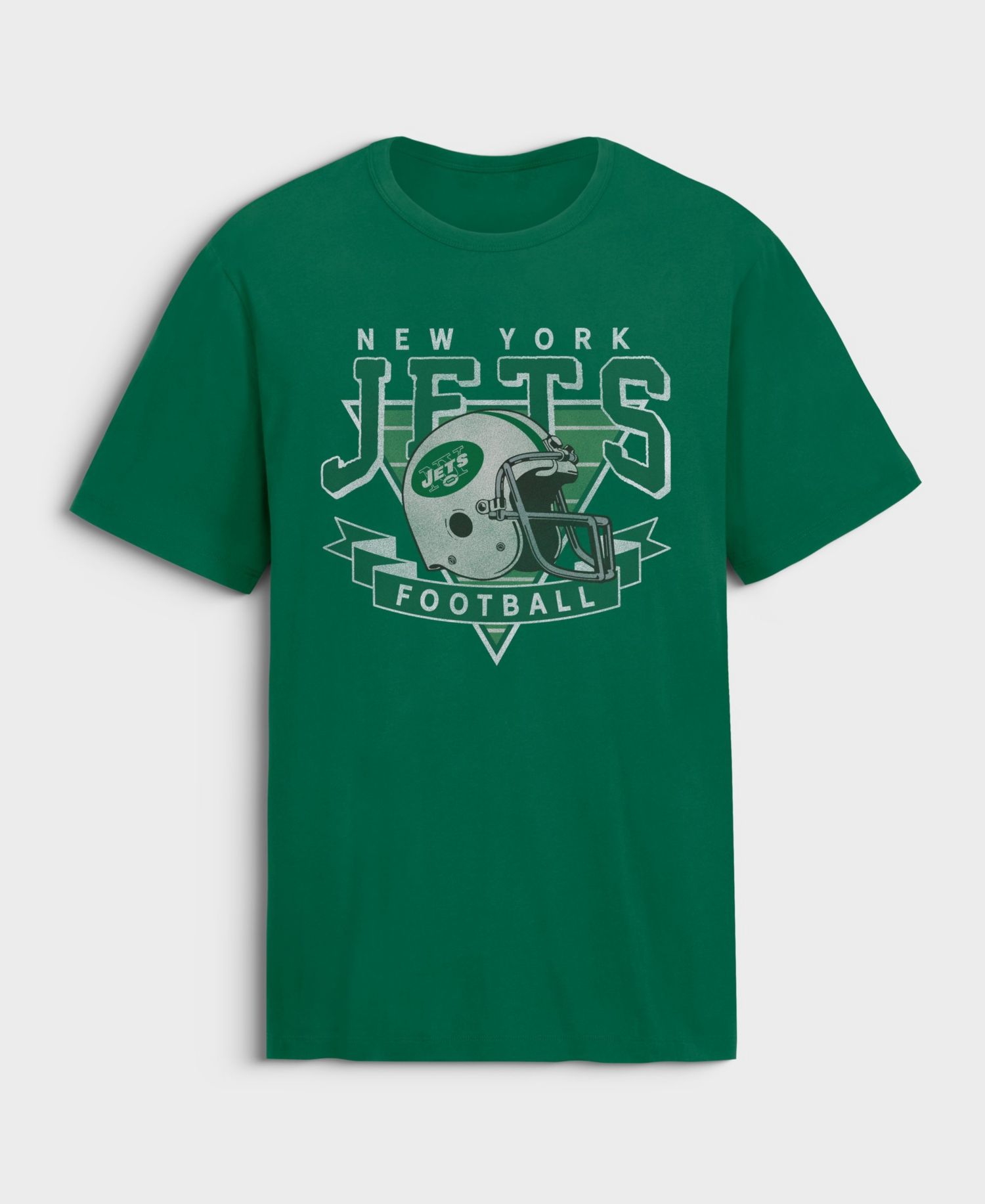 Men's New York Jets Old Fashion Rushing Legacy Retro Crewneck T-Shirt