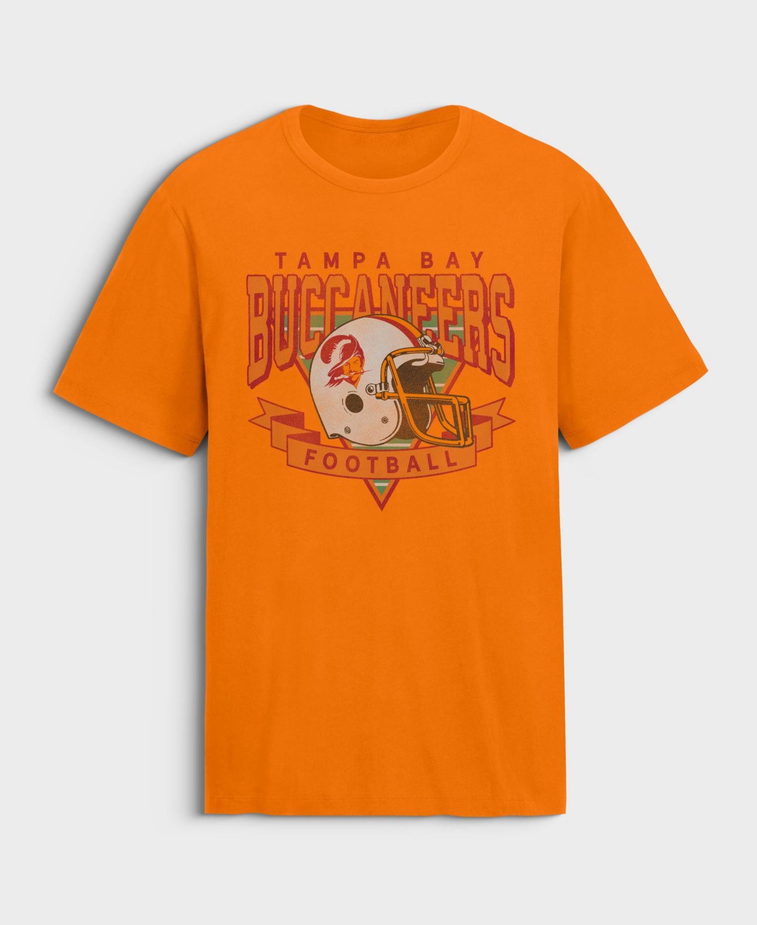 Men's Tampa Bay Buccaneers Retro Old Fashion Rushing Legacy Crewneck T-Shirt
