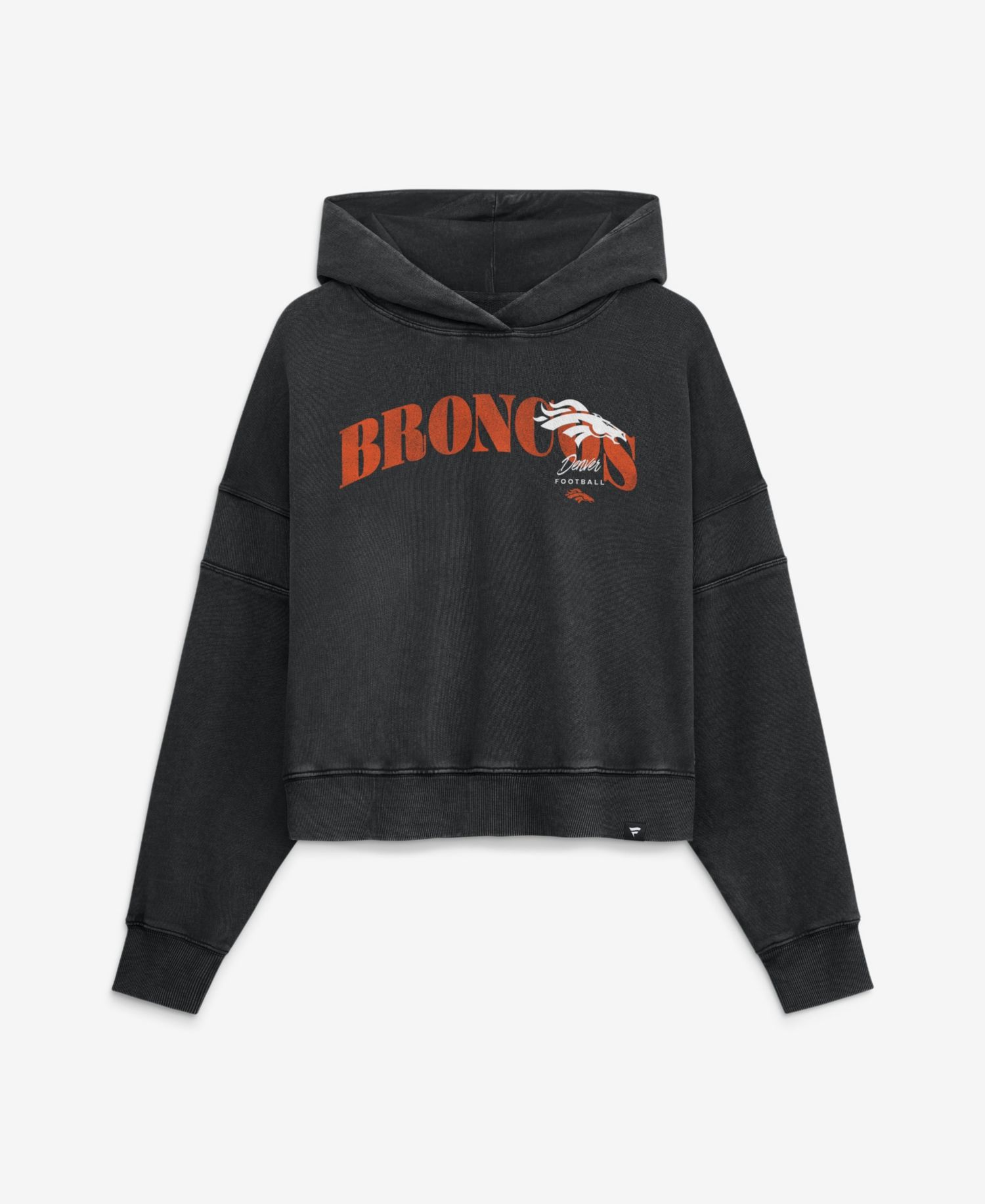 Women's Denver Broncos Counter Run Oversized-Fit French Terry Pullover Hoodie