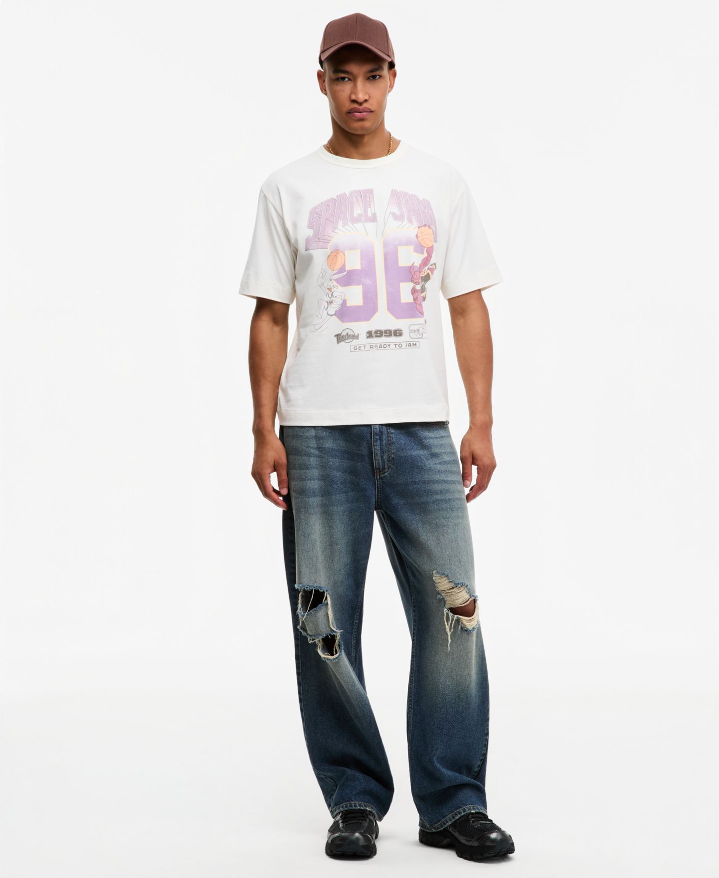 Мужская футболка Mode of One Space Jam Graphic Relaxed-Fit, цвет: Натуральный — фото 2
