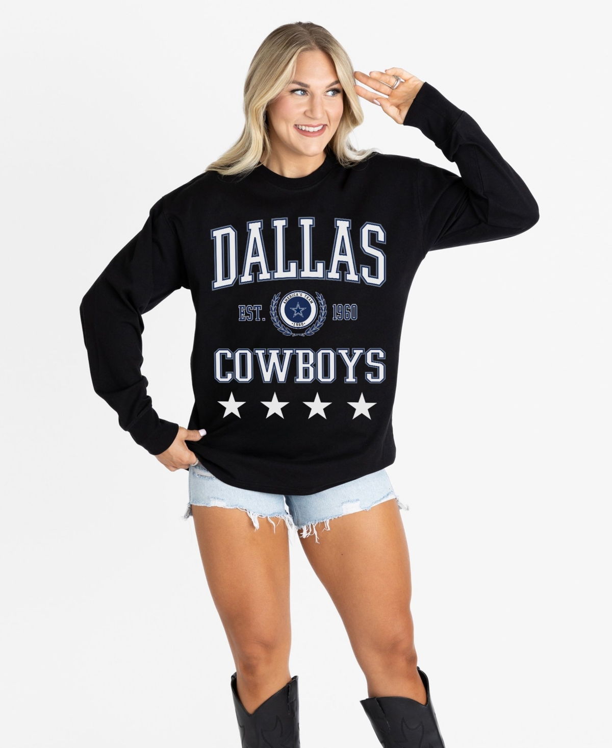 Gameday Couture Women's Dallas Cowboys Everyday Star Oversized Long-Sleeve T-Shirt