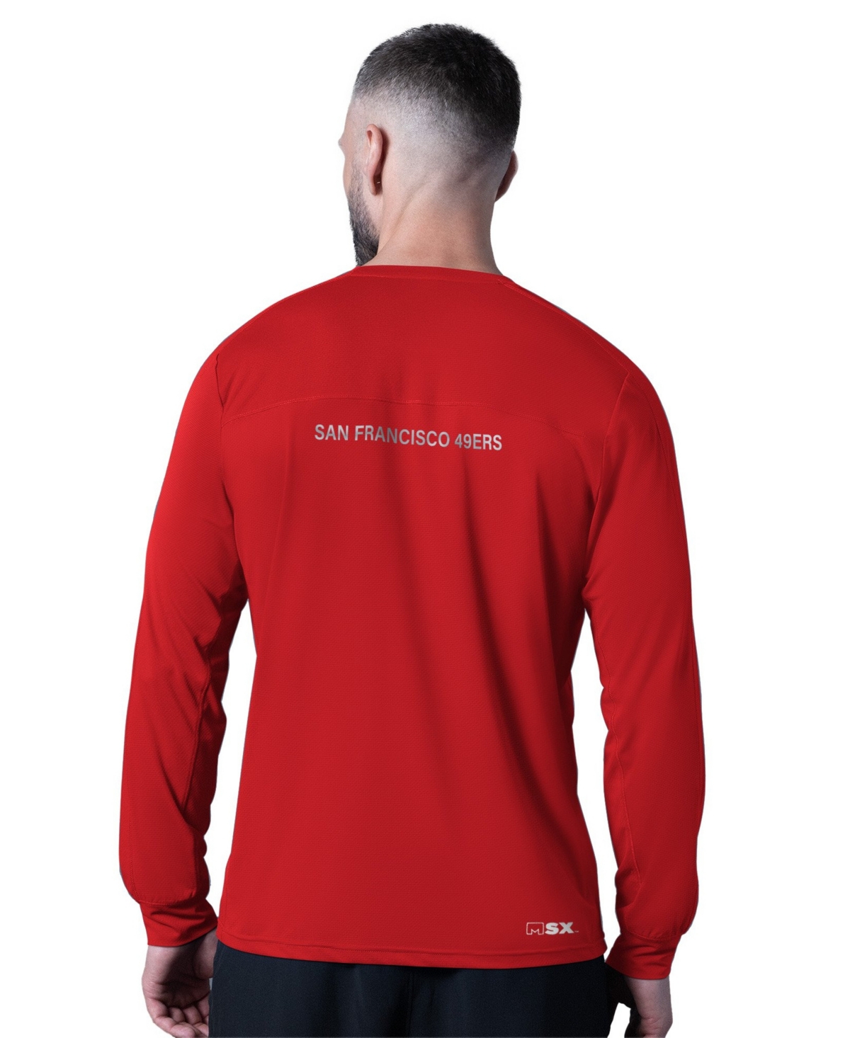 Msx by Michael Strahan Men's San Francisco 49ers Forward Modified Raglan Long-Sleeve T-Shirt