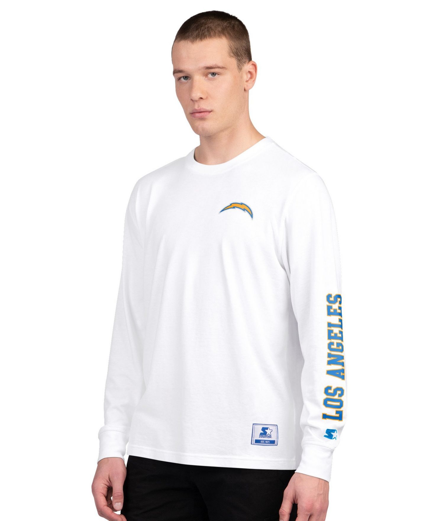 Мужские комплекты Starter Los Angeles Chargers Graphic Short-Sleeve and Long-Sleeve T-Shirt, 2-Piece Set — фото 5