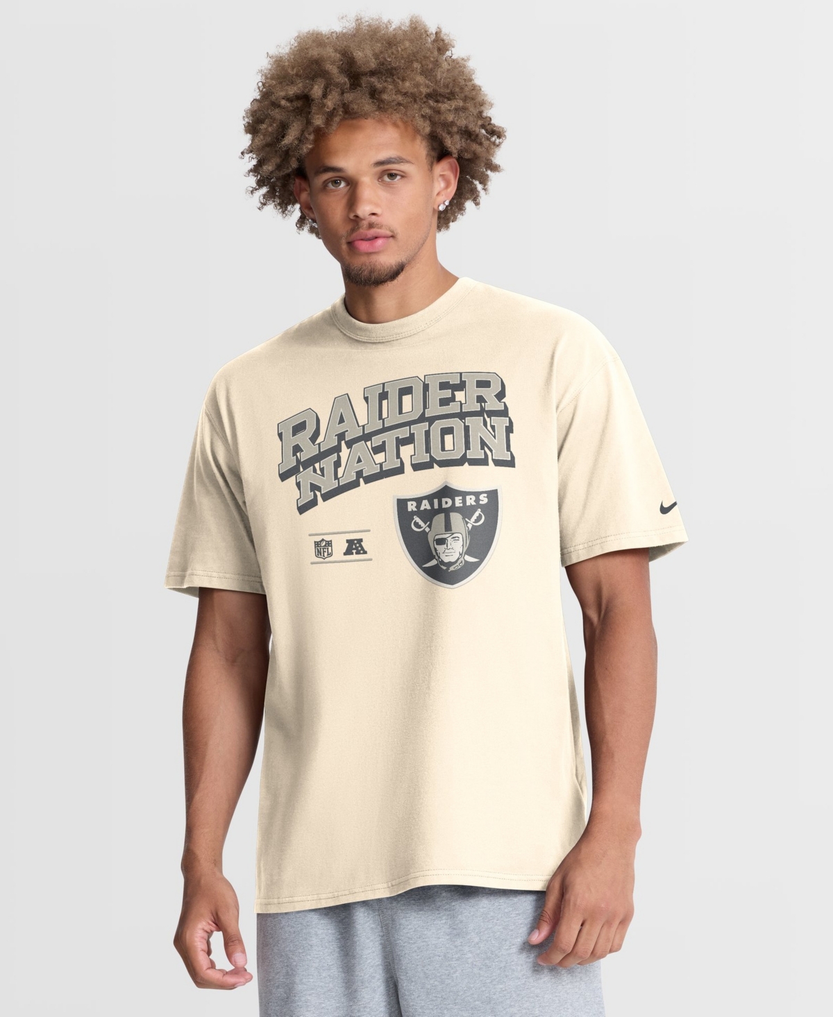 Nike Men's Las Vegas Raiders Vintage Mod Blown Away Max90 Loose-Fit Screen Print Graphics T-Shirt