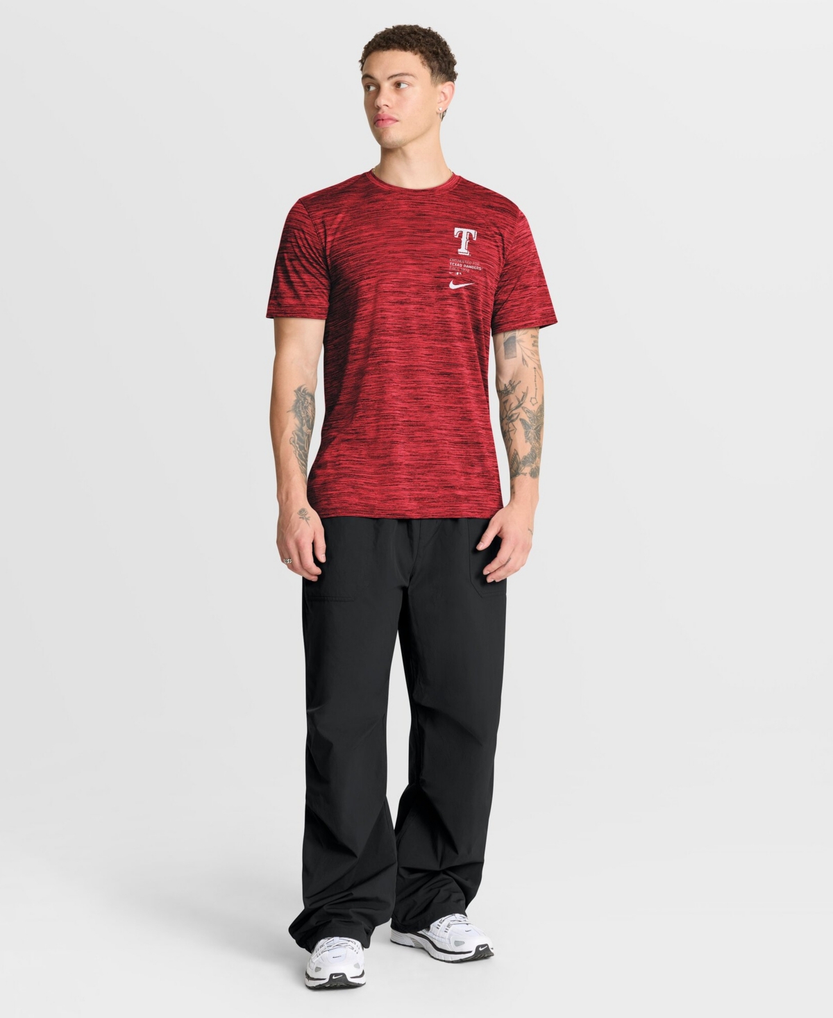 Nike Men's Texas Rangers Velocity Cross-Dyed T-Shirt