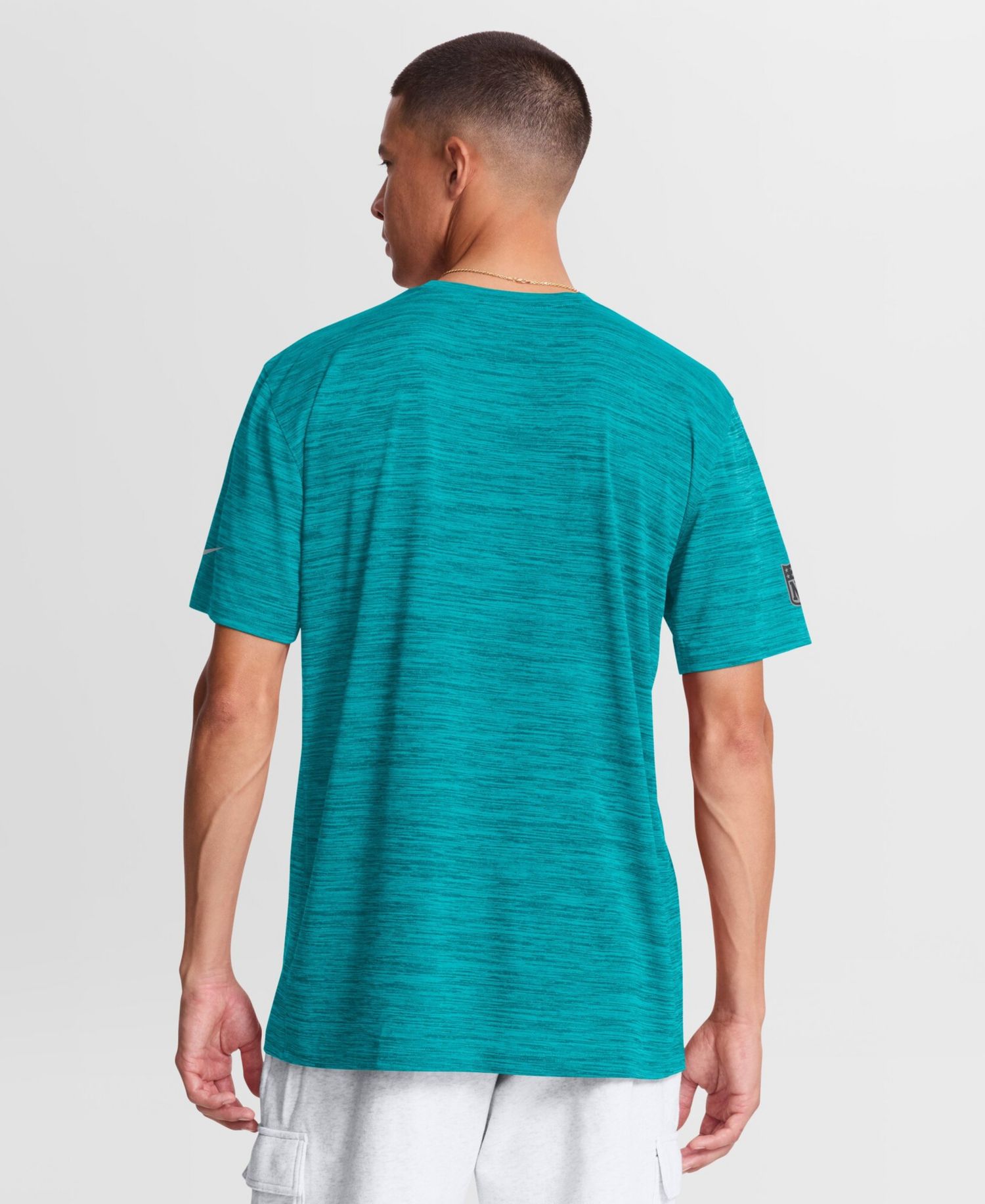 Men's Miami Dolphins Velocity Cross-Dyed Pattern T-Shirt